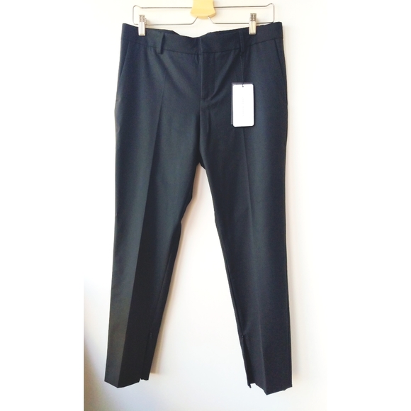 Zara black masculine trousers zip leg split pants - Picture 2 of 5